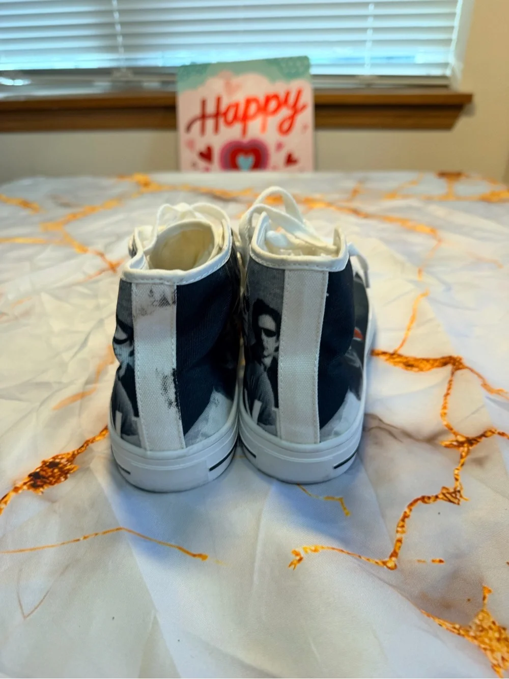 Bon Jovi high top sneakers size 8 women’s